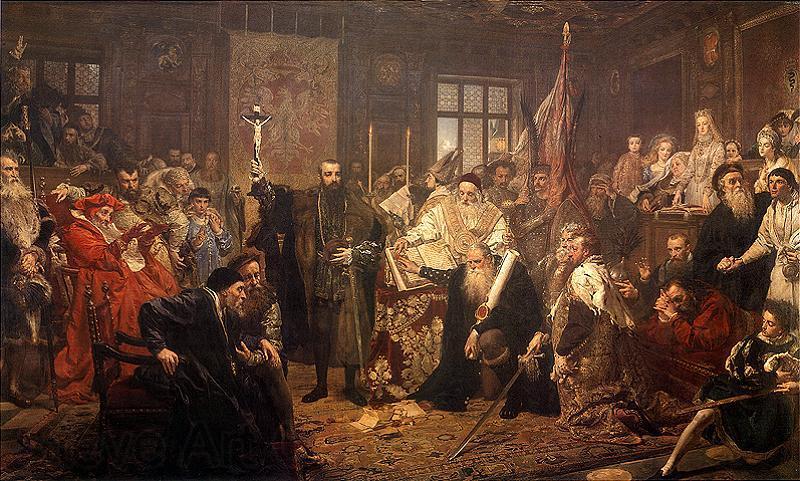 Jan Matejko The Union of Lublin Norge oil painting art
